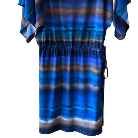 VGUC Anthropologie Kimono Style Relaxed Fit Tie Dye Dress,Drawstring Waist - Picture 5 of 12